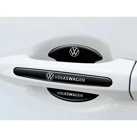 Naklejki ochronne pod klamki samochodu VOLKSWAGEN MOCNA FOLIA do auta 8 szt